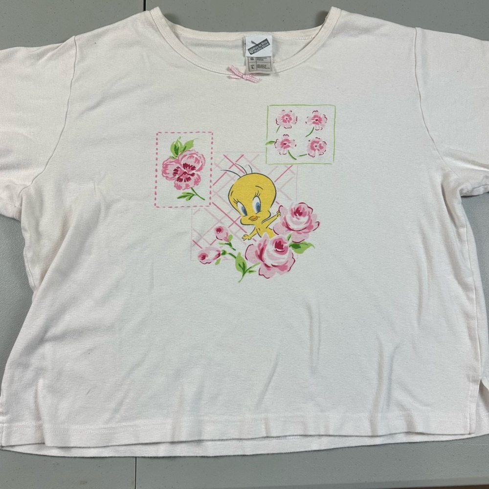 Vintage Tweety Bird Shirt Women’s Top Warner Bros Large Twee Cute 90s